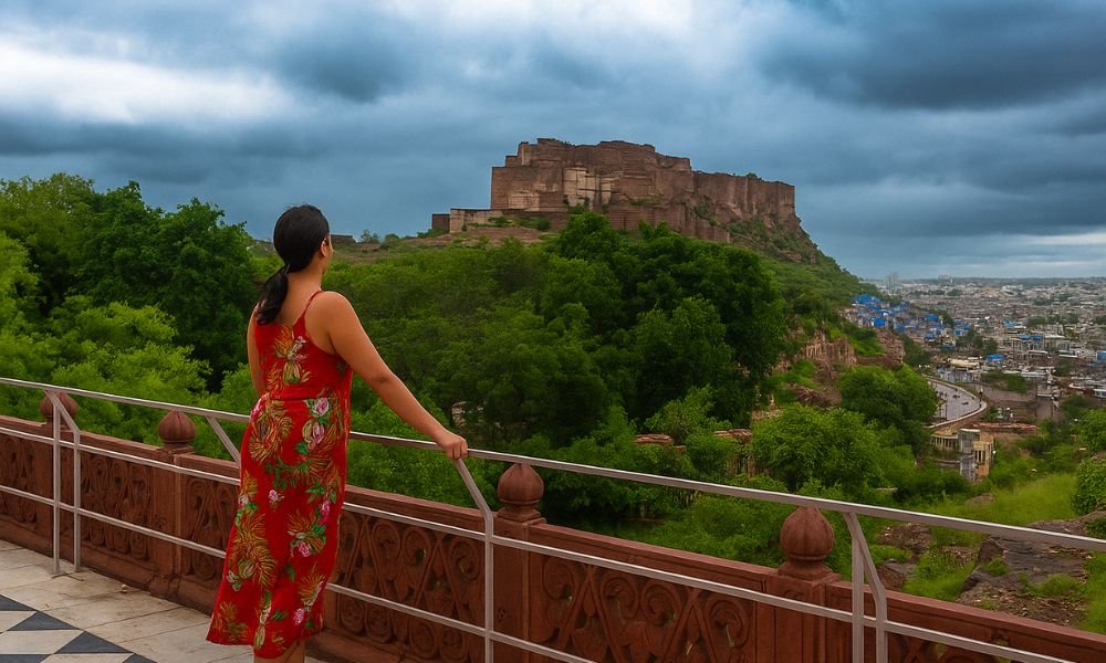 Mehrangarh Fort in rainy season