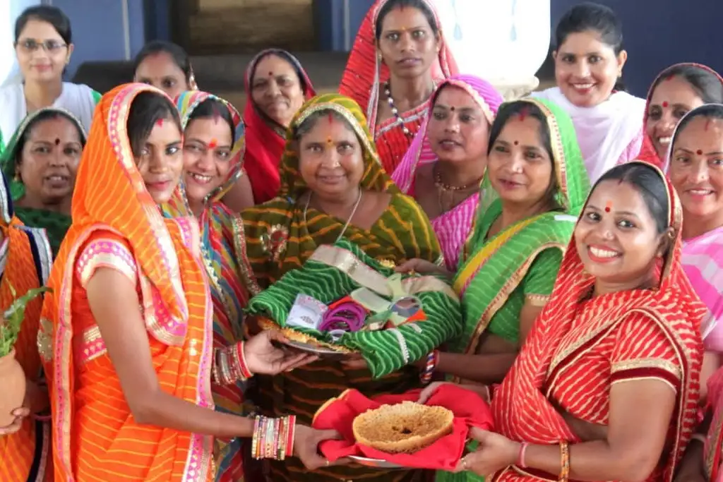 Women celebrating Teej festival in Rajasthan